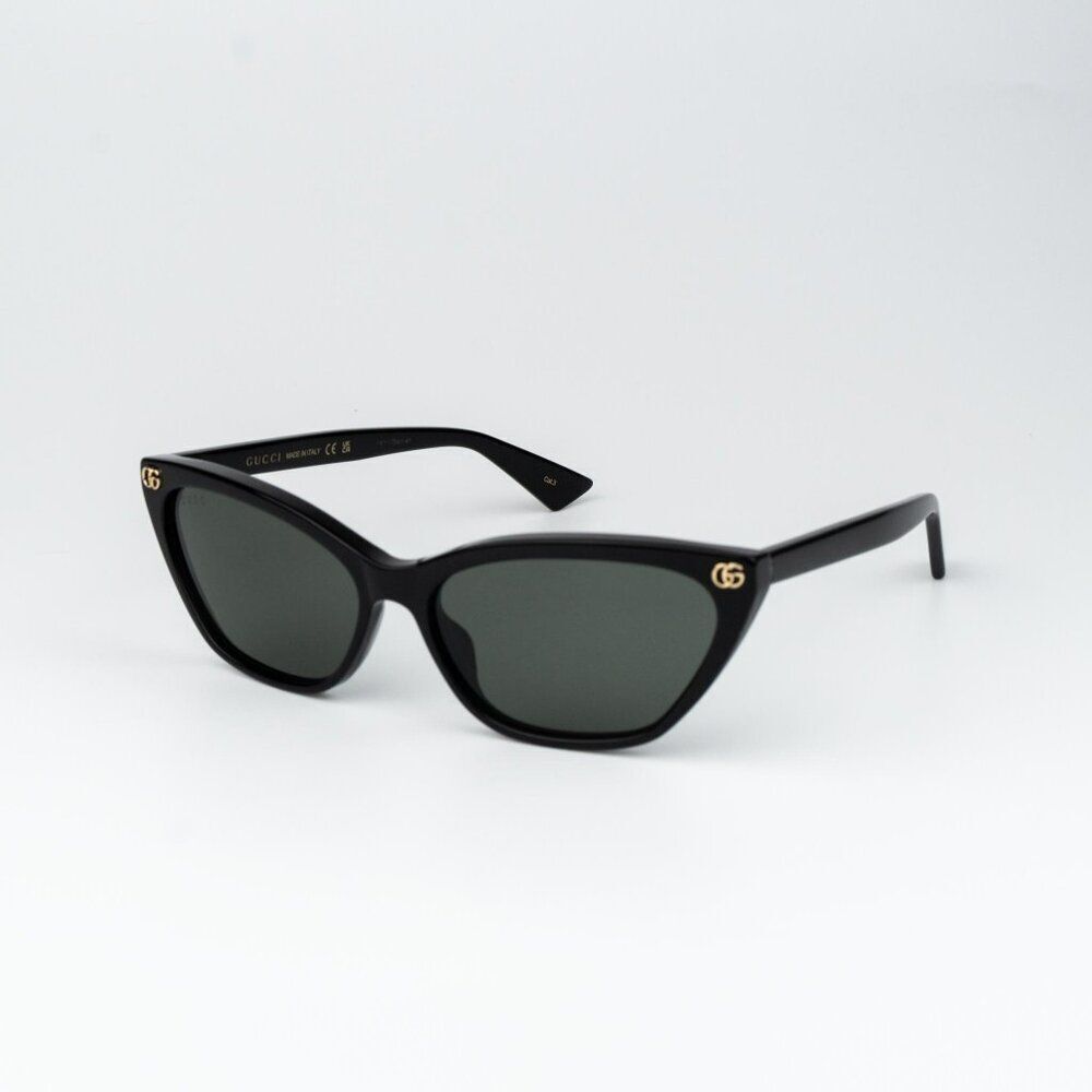 Gucci Black Cat-Eye Sunglasses with Gold GG Accent